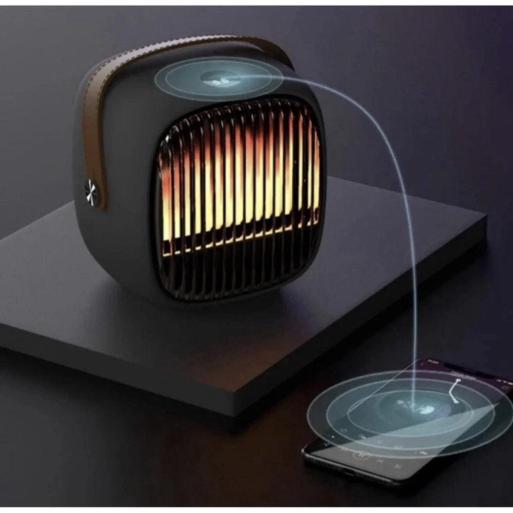 COUNTRY-GLOW Immersive Warm Air 800W SPACE HEATER Simulated Fire & White Noise